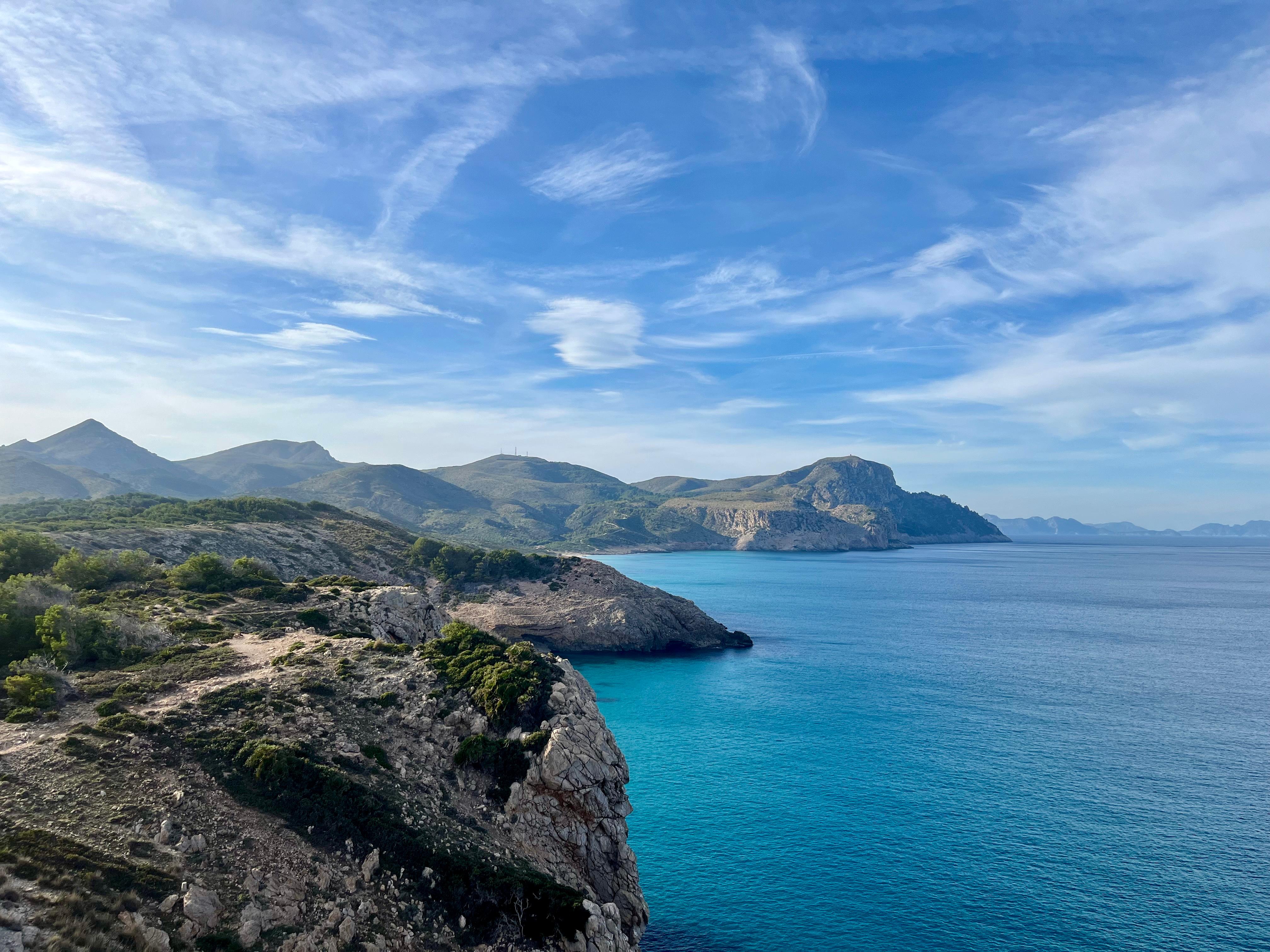 Crystal clear Mediterranean sea near Serra de Tramuntana