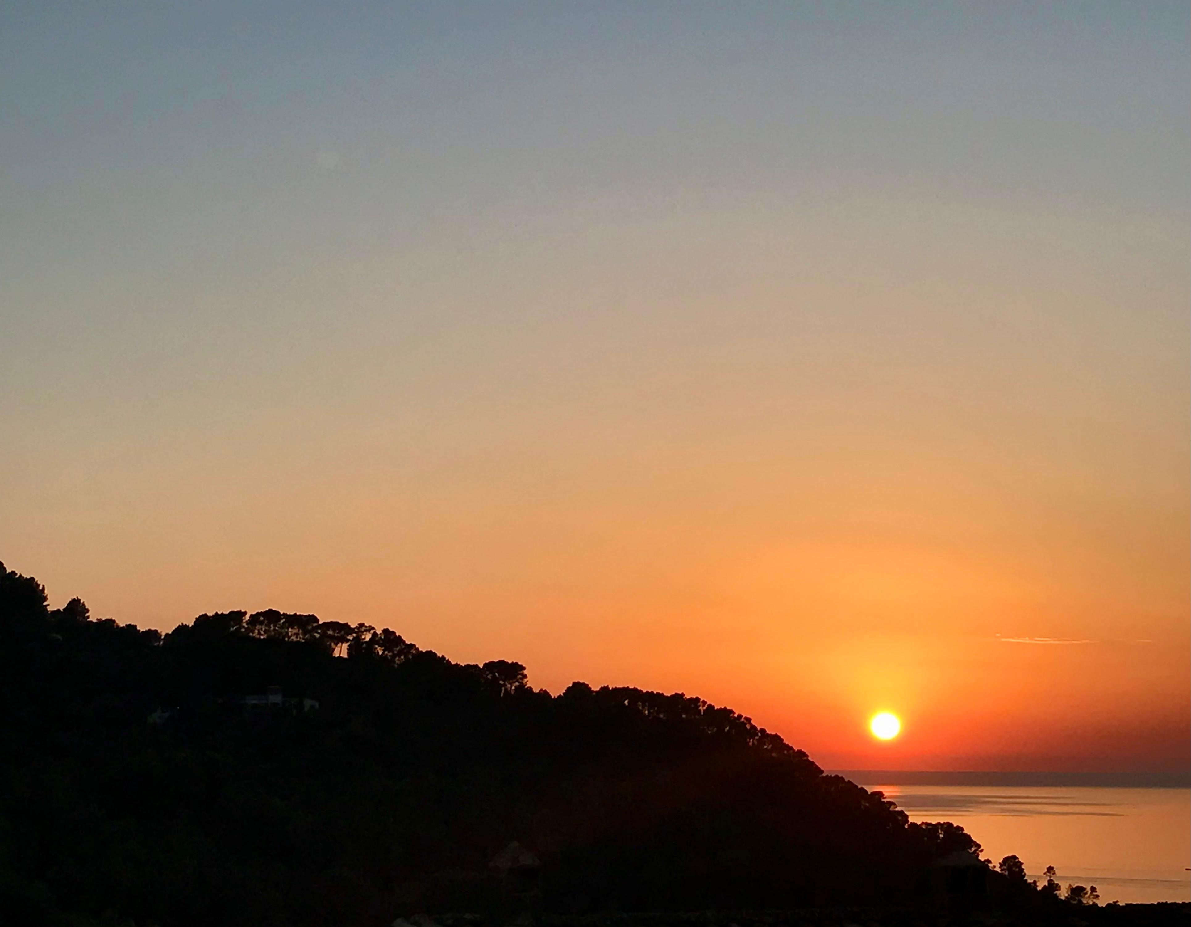 Dusk colors over the Mallorcan mountains